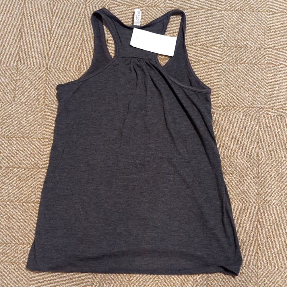 New GK Gymnastics Motivational Loose Flowy Tank - Heather Gray & Soft! - Picture 4 of 4